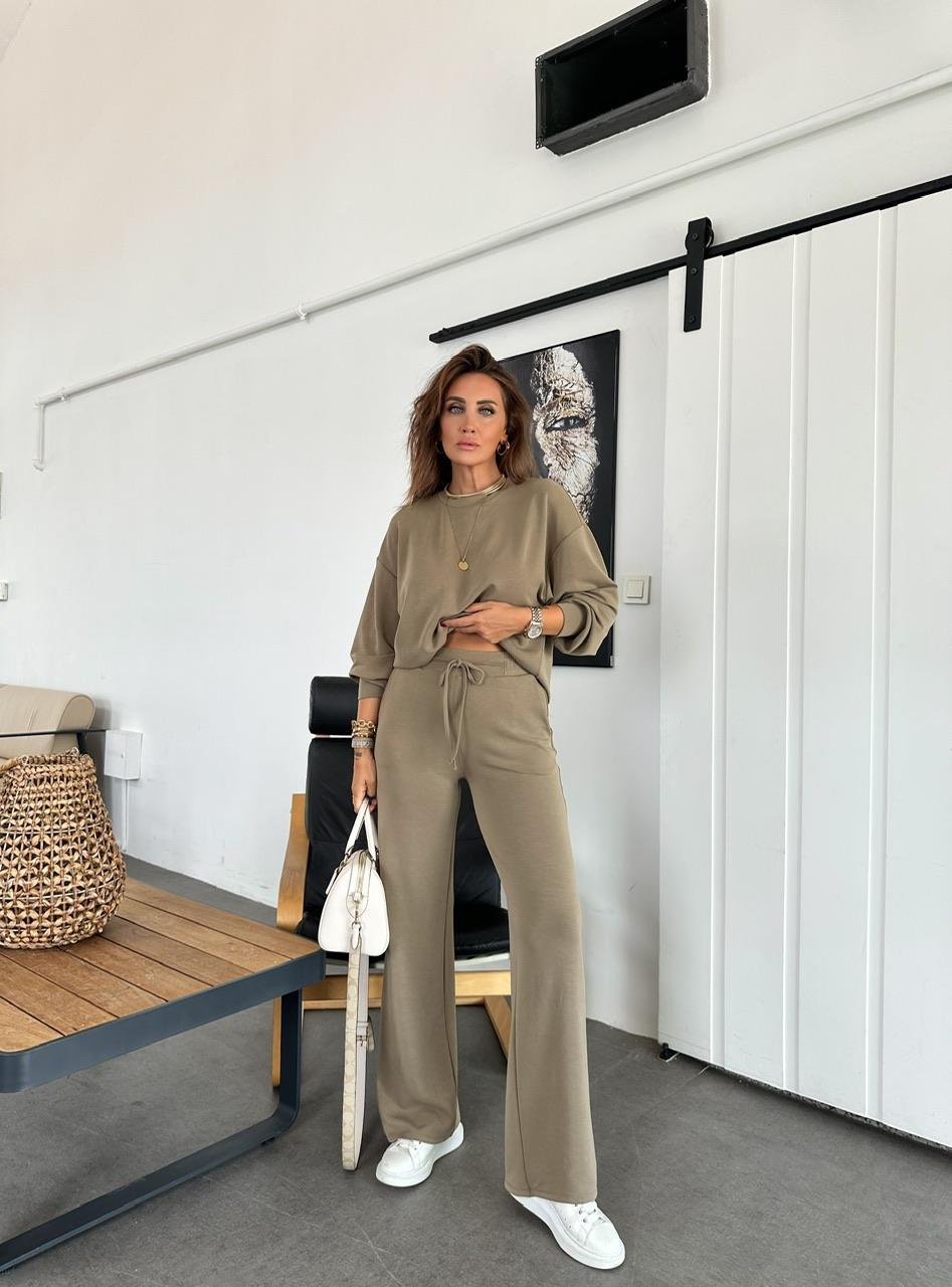 Haki Beli İpli Yırtmaçlı Basic Takım
