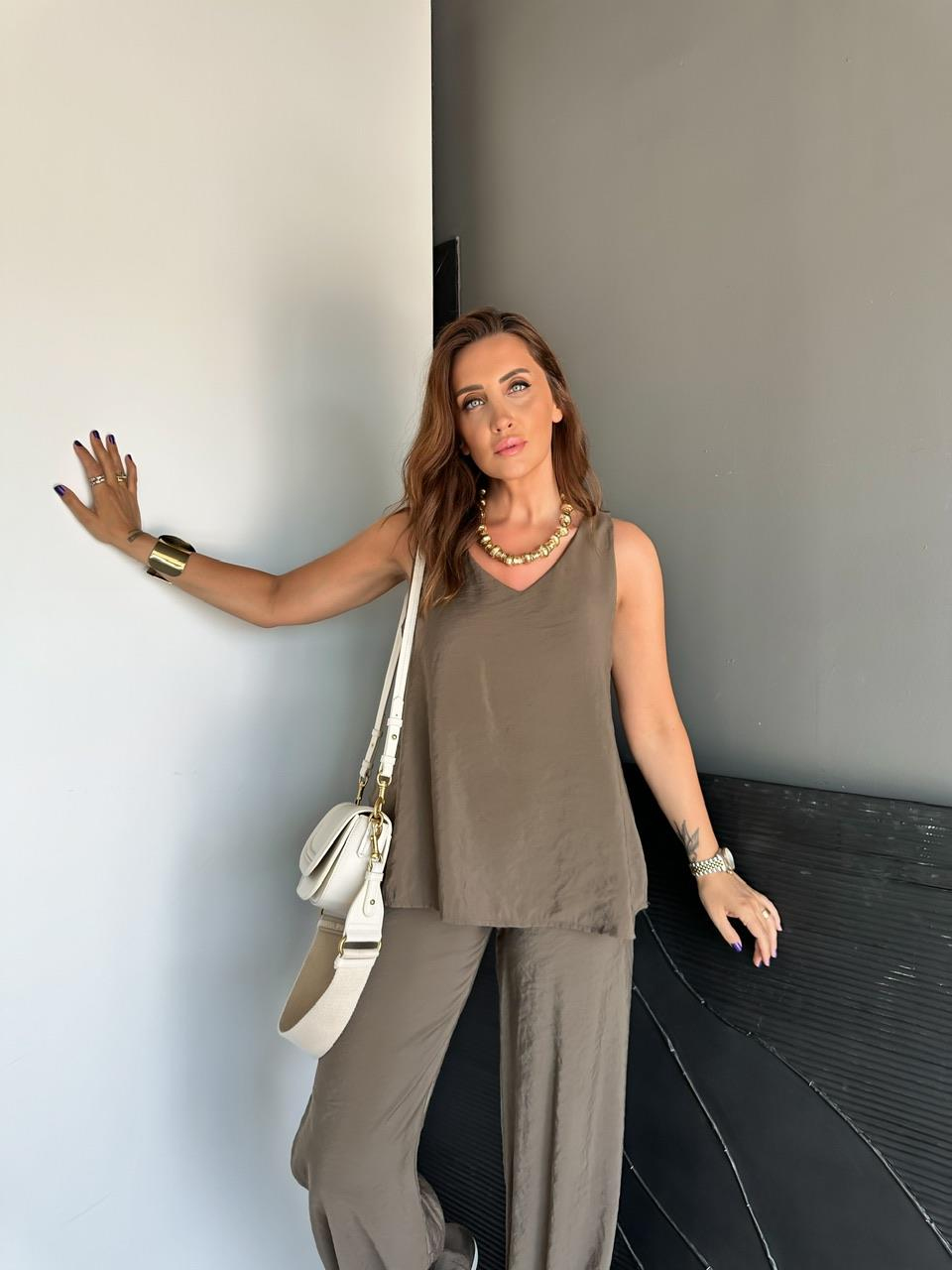 Haki Bluz Pantolon Soft Takım
