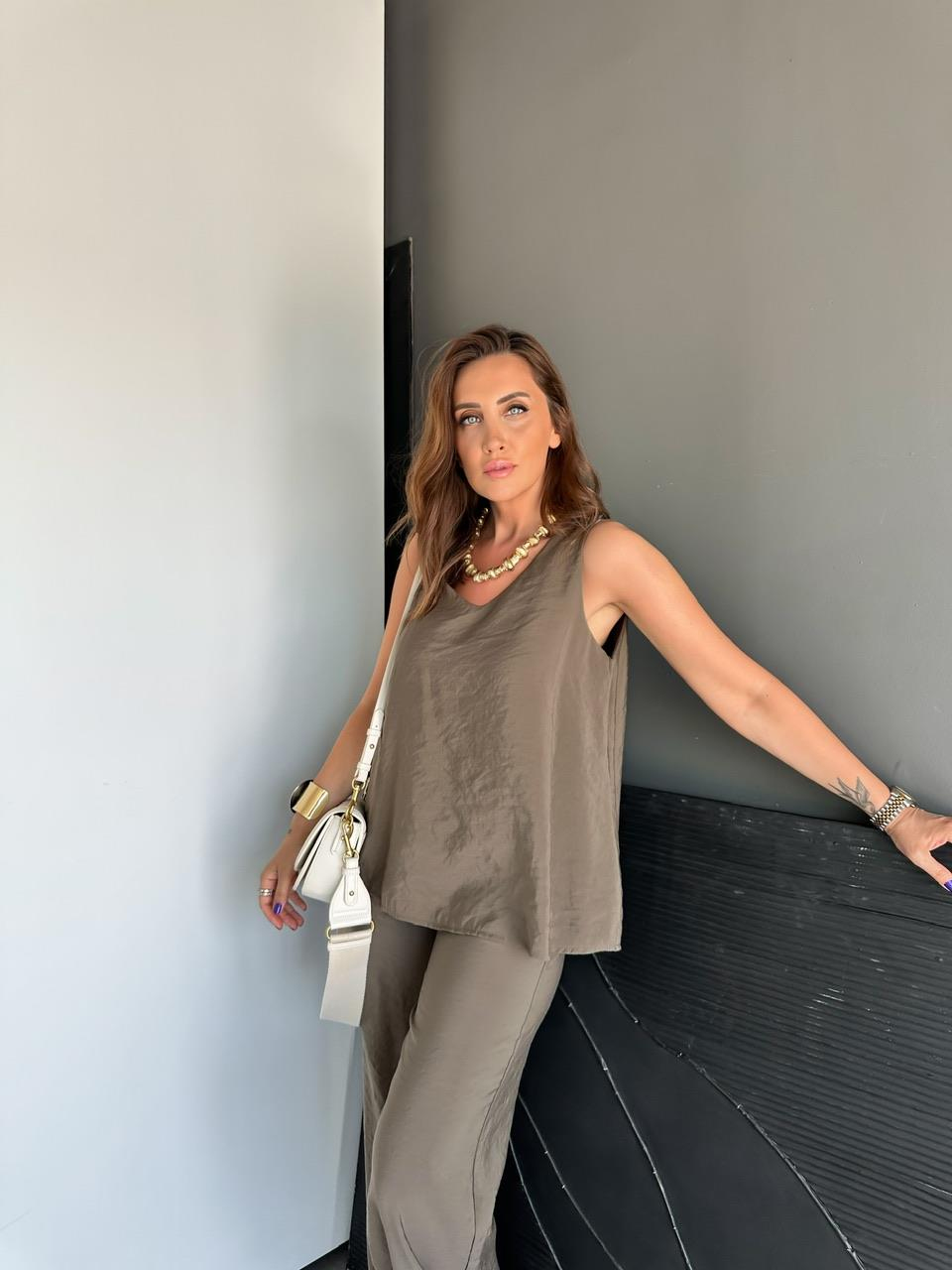 Haki Bluz Pantolon Soft Takım