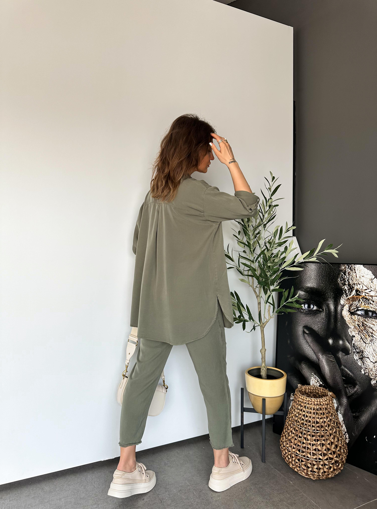 Haki Gömlekli Cotton Takım