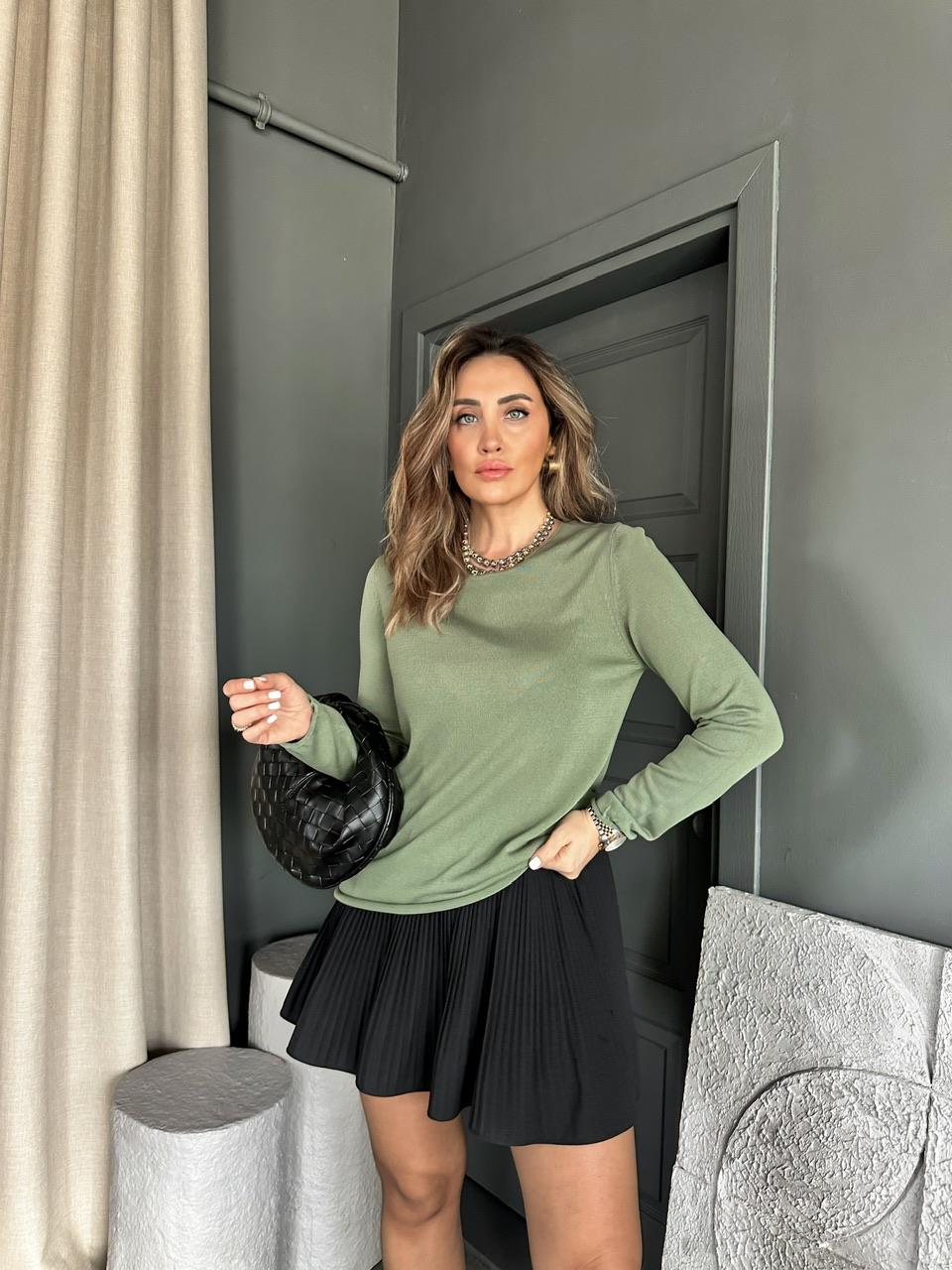 Haki Merserize İnce Triko