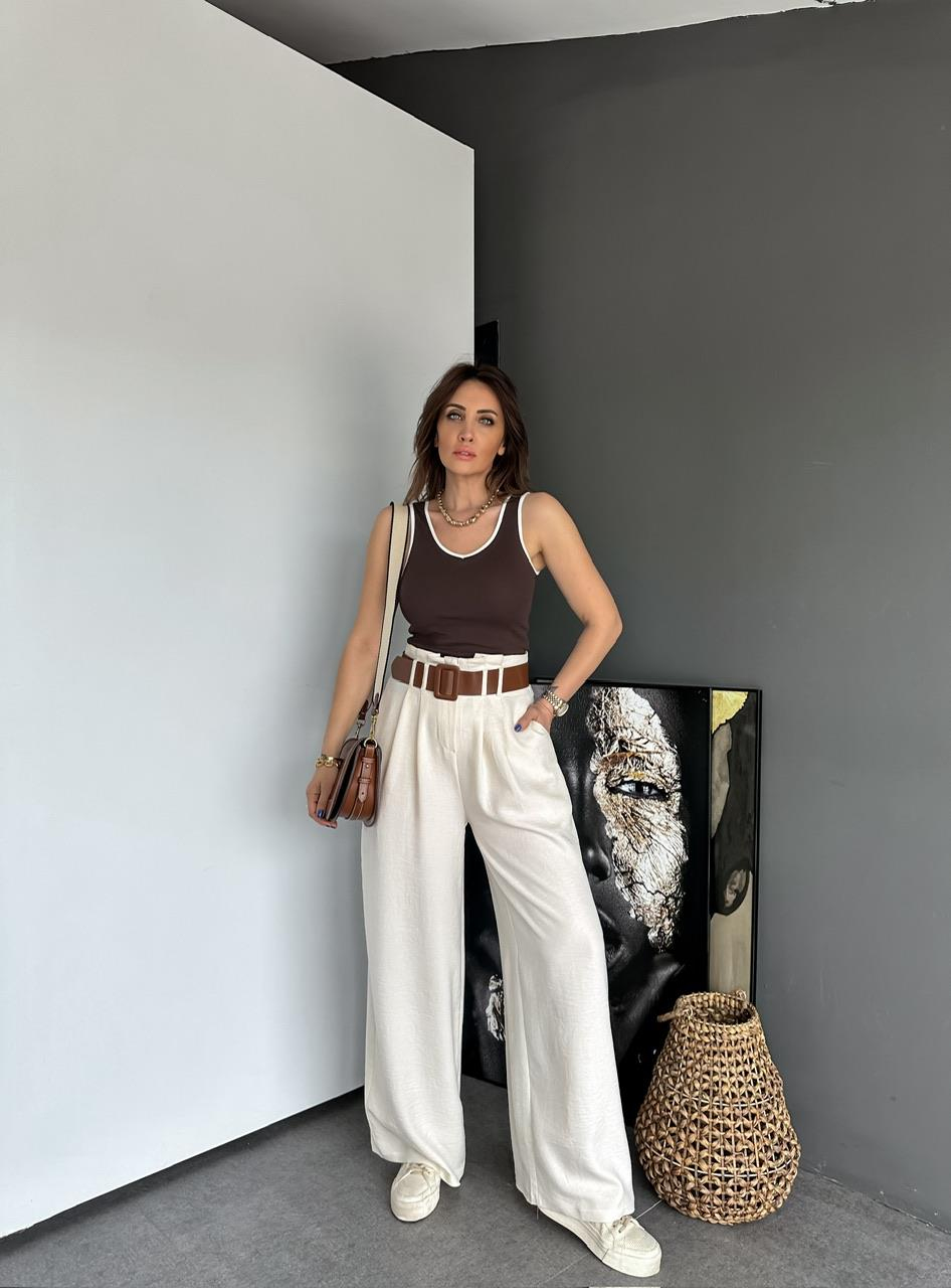 Kahve Biyeli Cotton Atlet