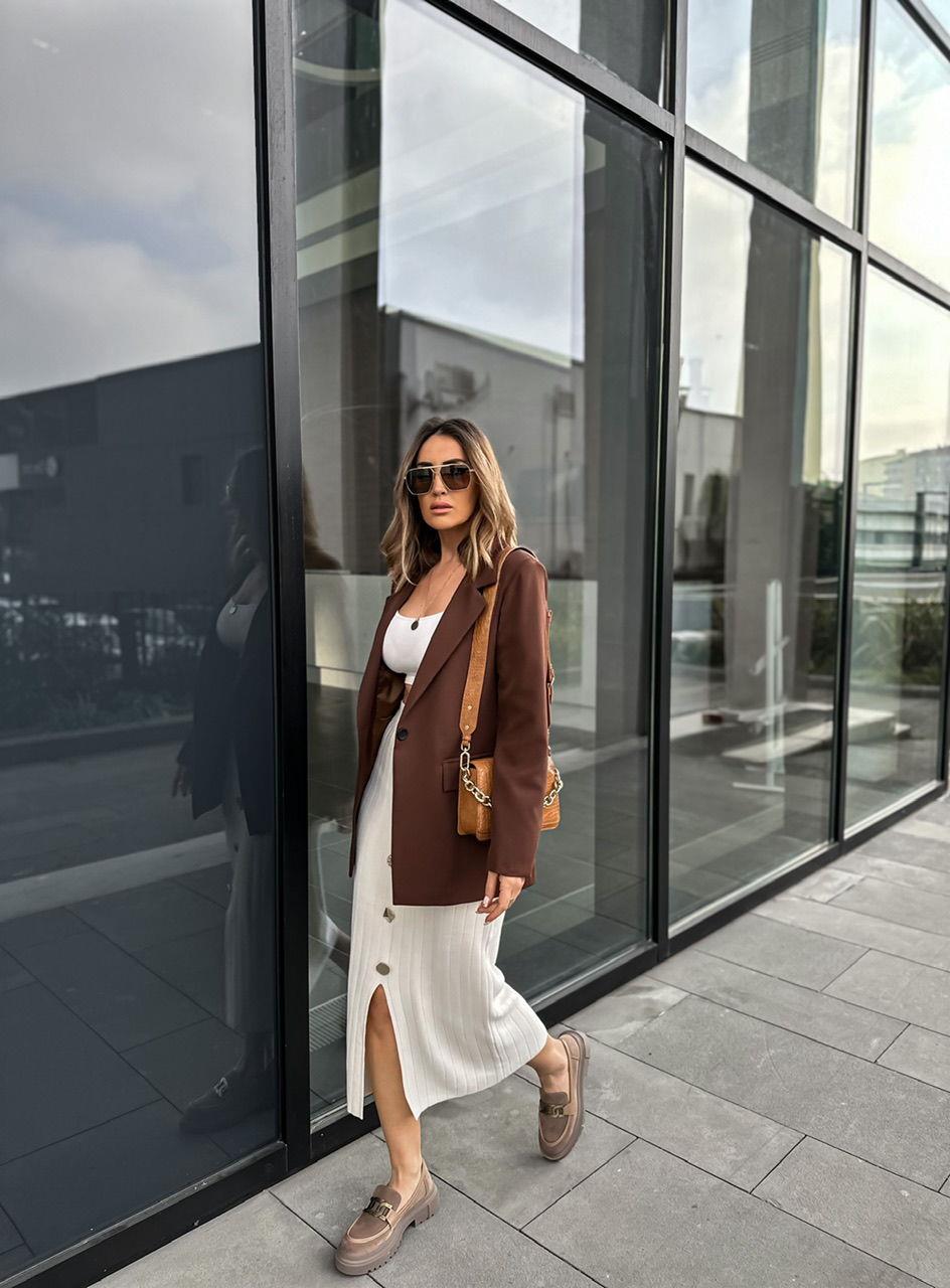 Kahve Blazer Ceket