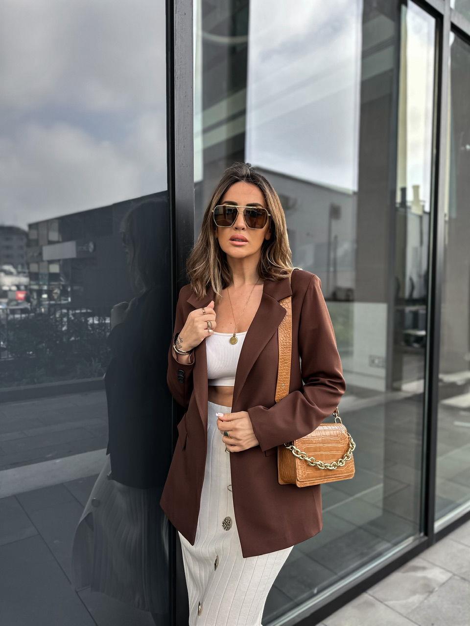 Kahve Blazer Ceket