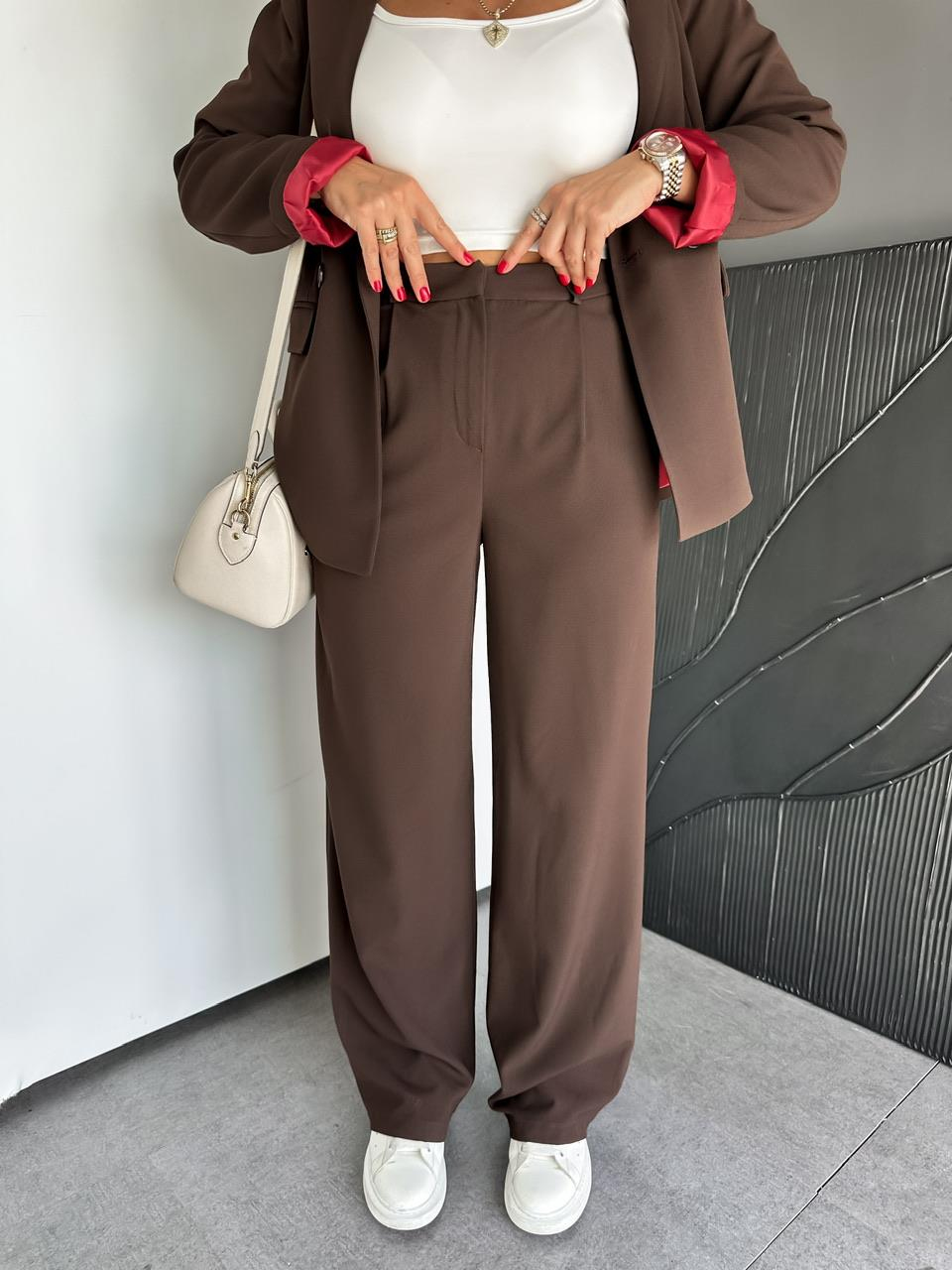 Kahve Bordo Astarlı Premium Takım