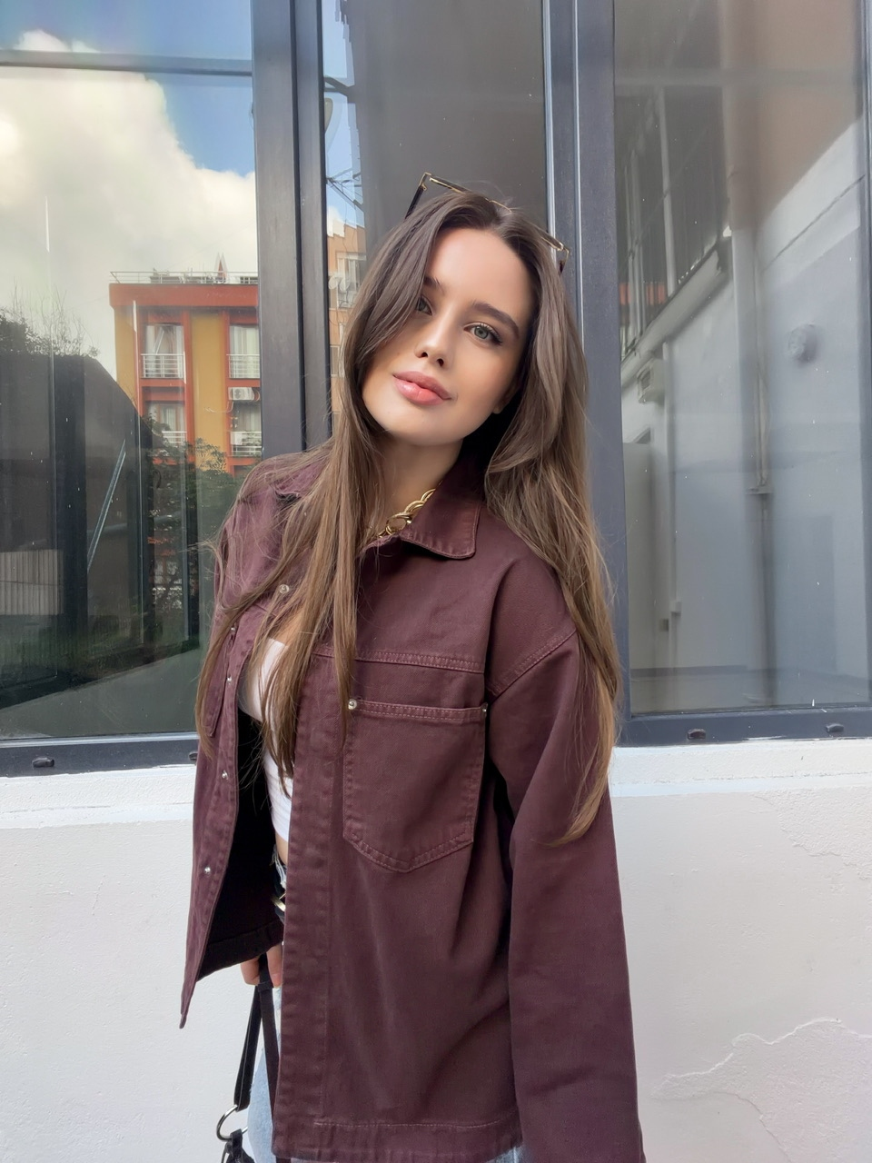 Kahve Cepli Gabardin Ceket