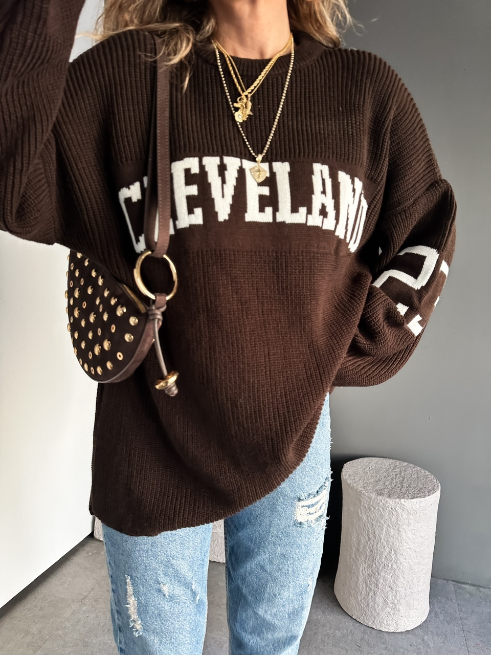 Kahve Cleveland Oversize Kazak