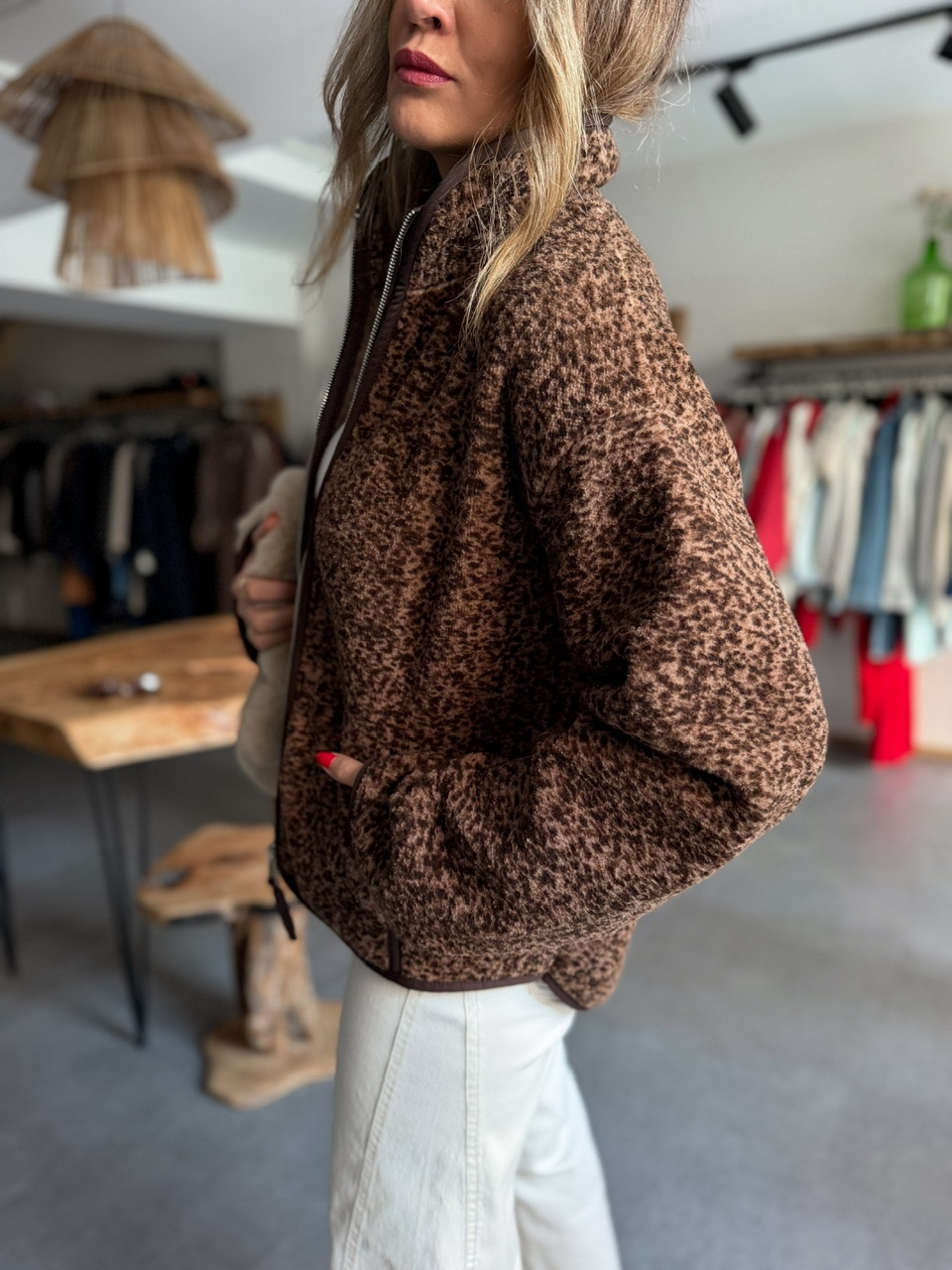 Kahve Floral Teddy Mont