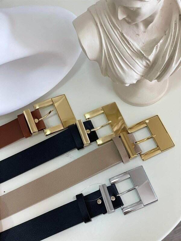 Kahve Gold Büyük Tokalı Kemer
