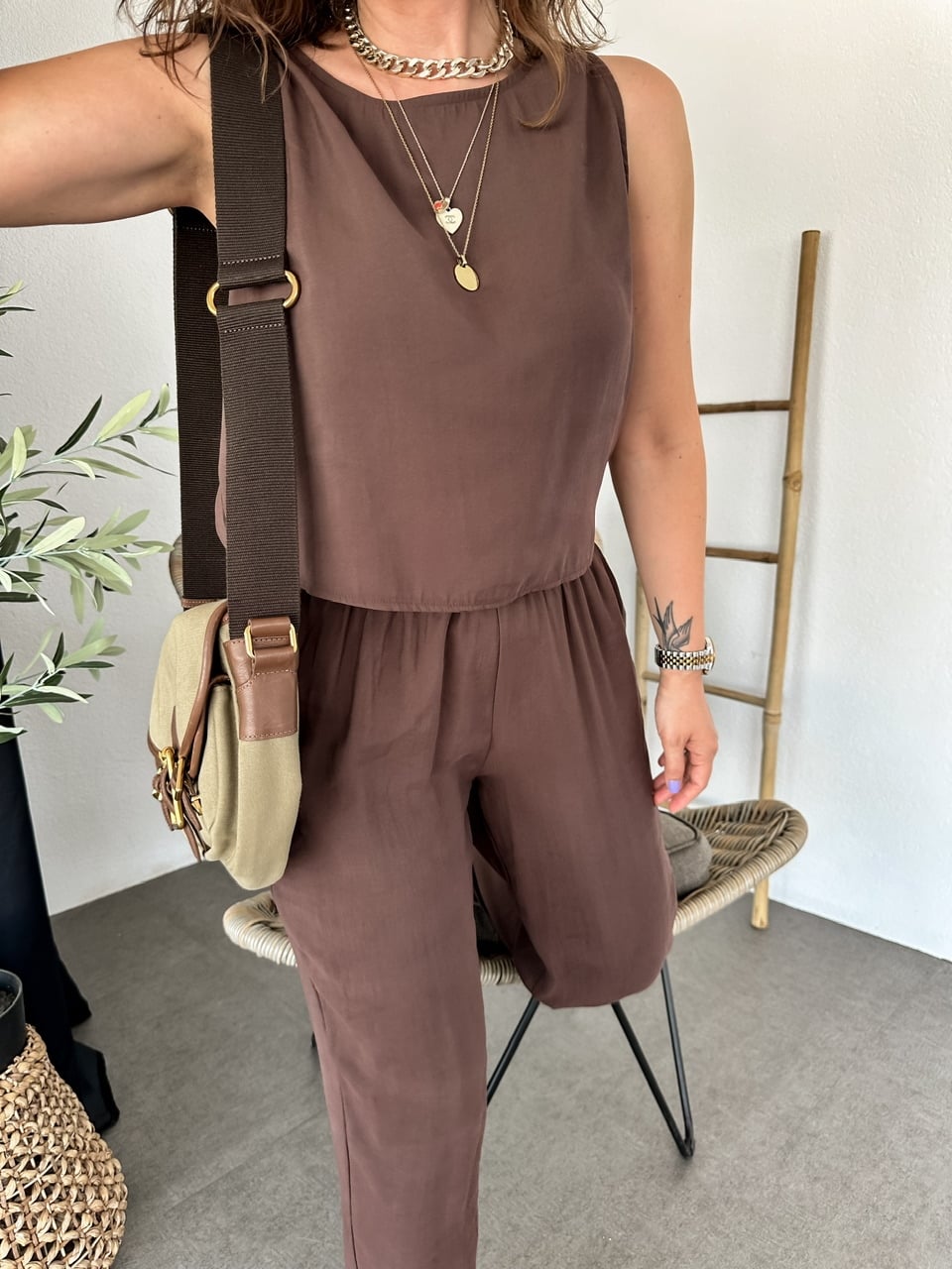 Kahve Kolsuz Tensel Soft Takım