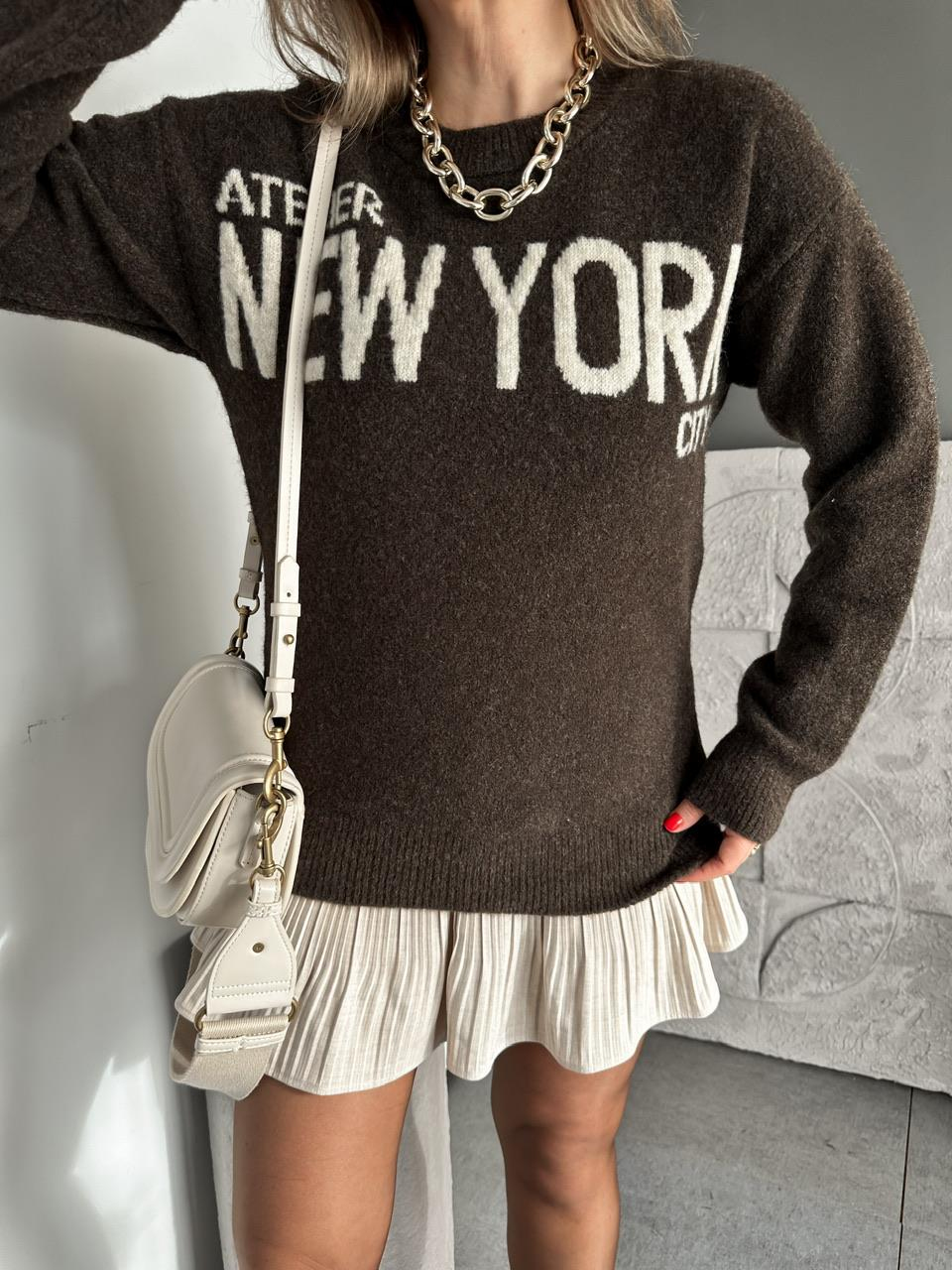 Kahve New York Yazılı Kazak