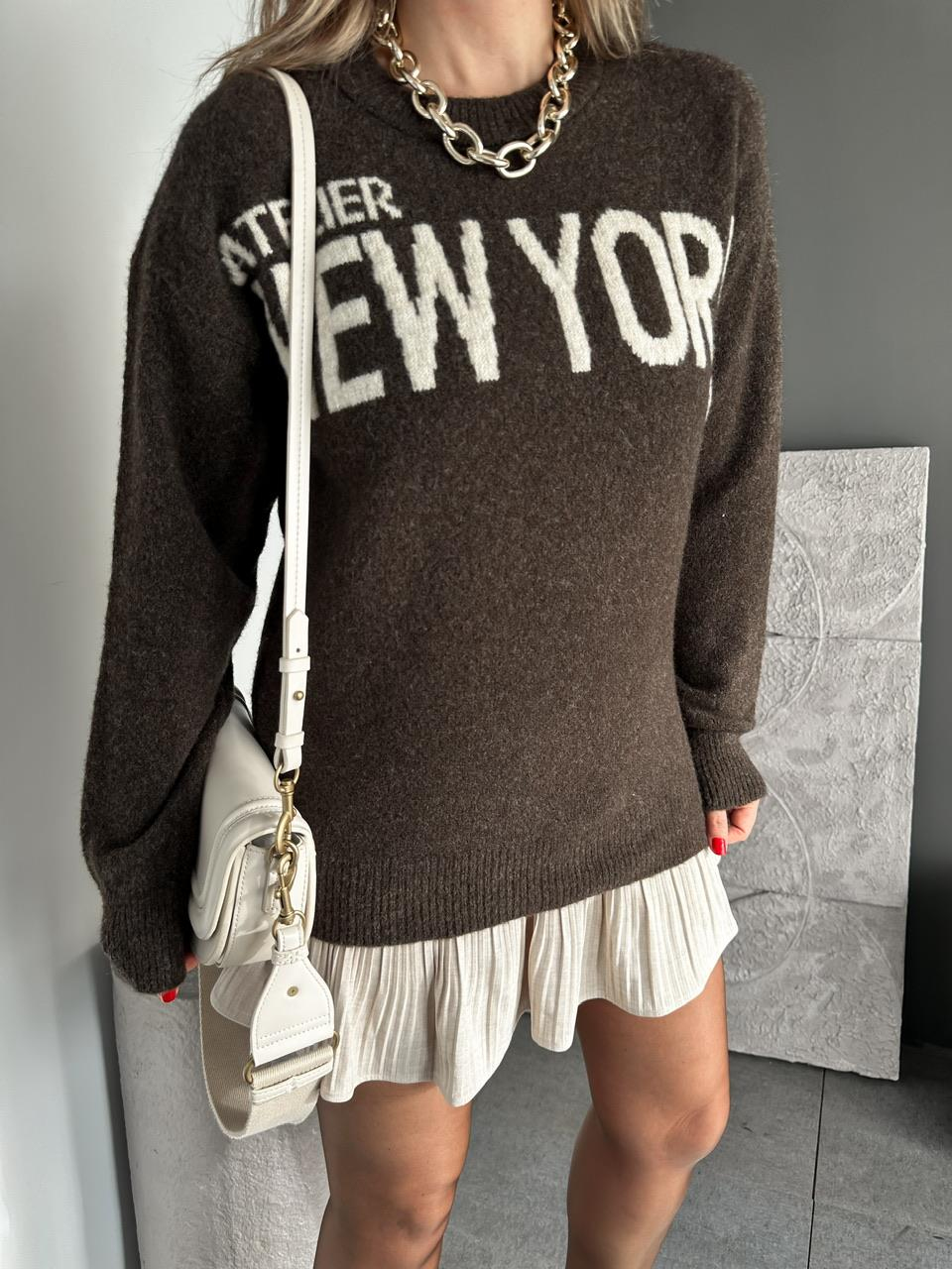 Kahve New York Yazılı Kazak