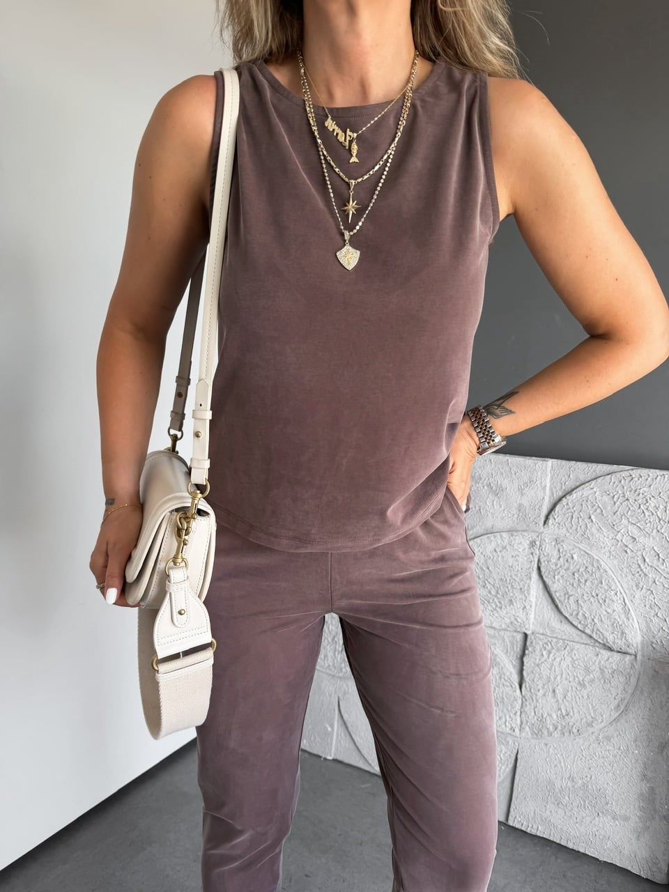 Kahve Sıfır Kol Pike Basic Takım