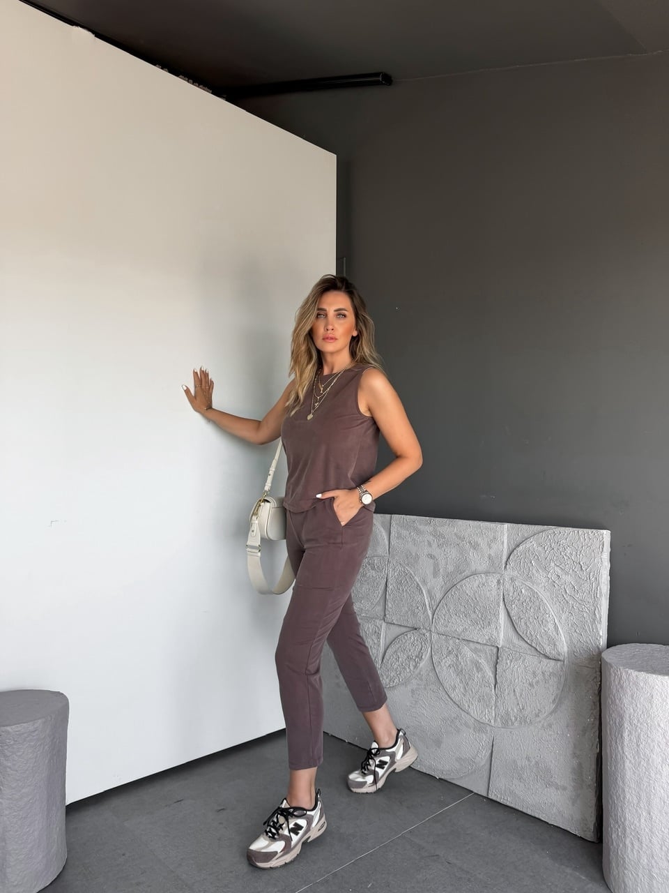 Kahve Sıfır Kol Pike Basic Takım