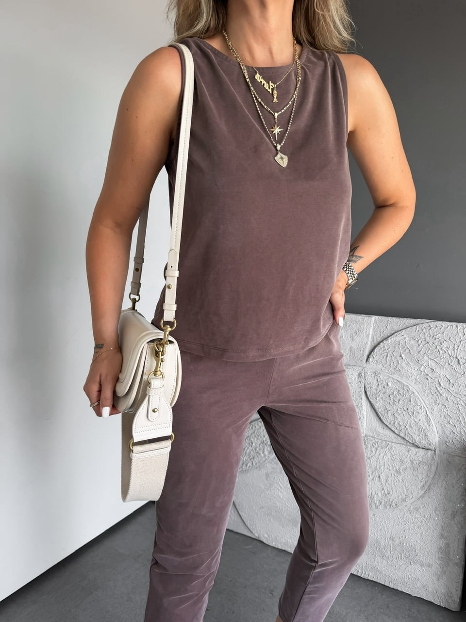 Kahve Sıfır Kol Pike Basic Takım