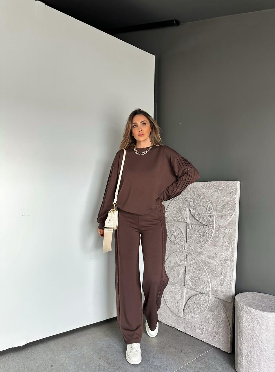 Kahve Sıra Taşlı Biyeli Modal Takım