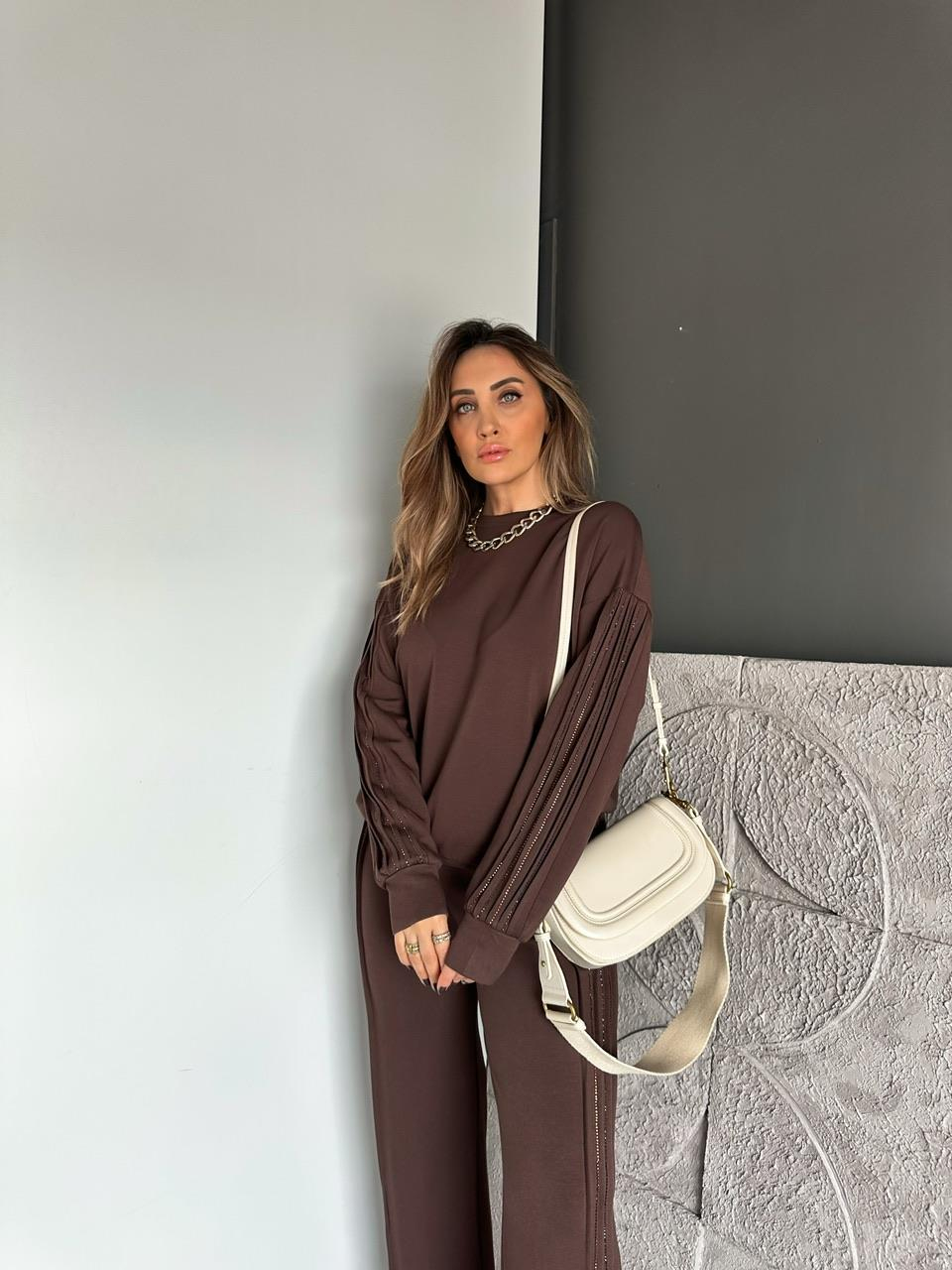 Kahve Sıra Taşlı Biyeli Modal Takım