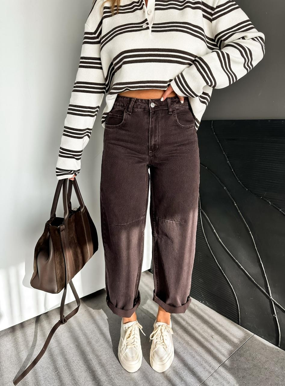 Kahve Slouchy Prmeium Jean