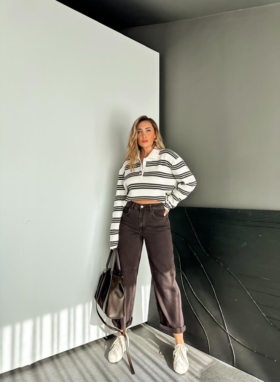 Kahve Slouchy Prmeium Jean