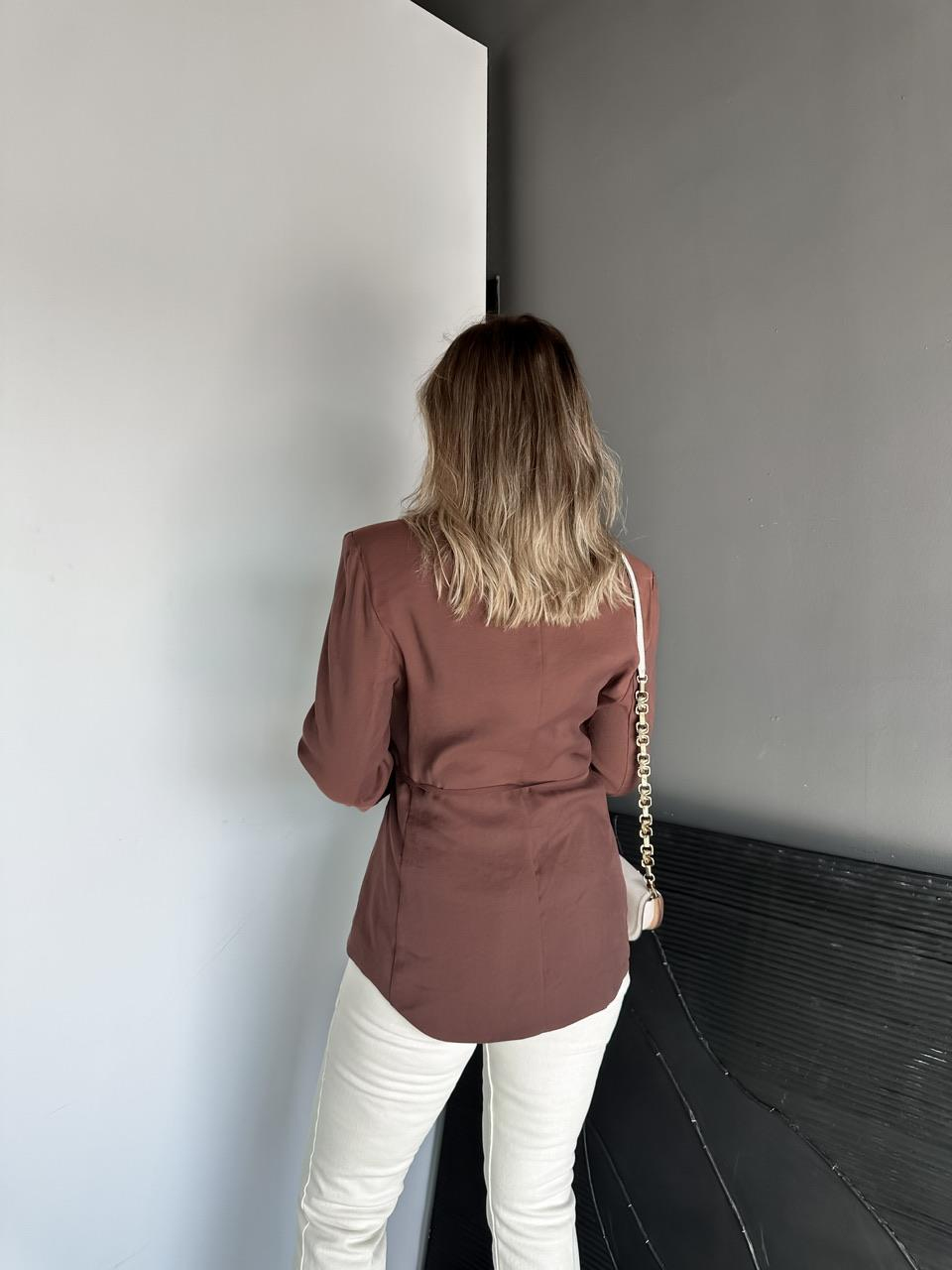 Kahve Vatkalı Orijinal Ceket