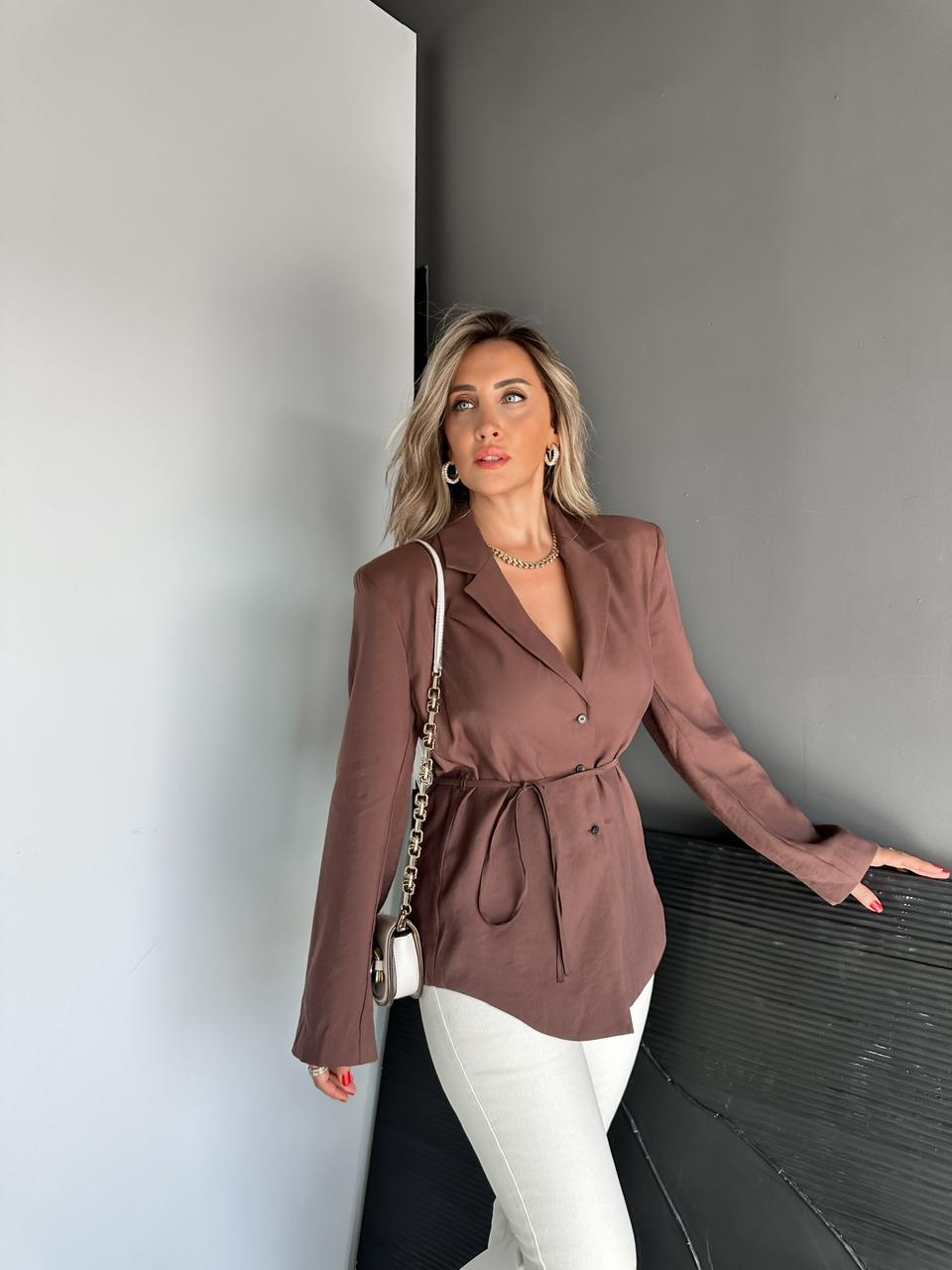 Kahve Vatkalı Orijinal Ceket