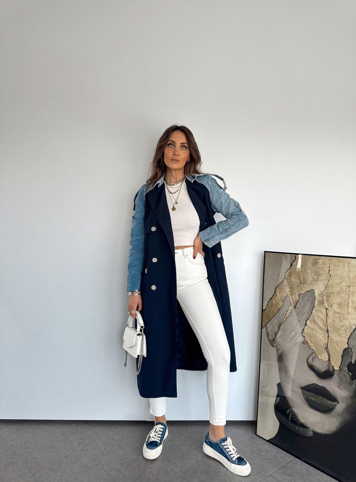 Kırık Beyaz Likralı Premium Jean