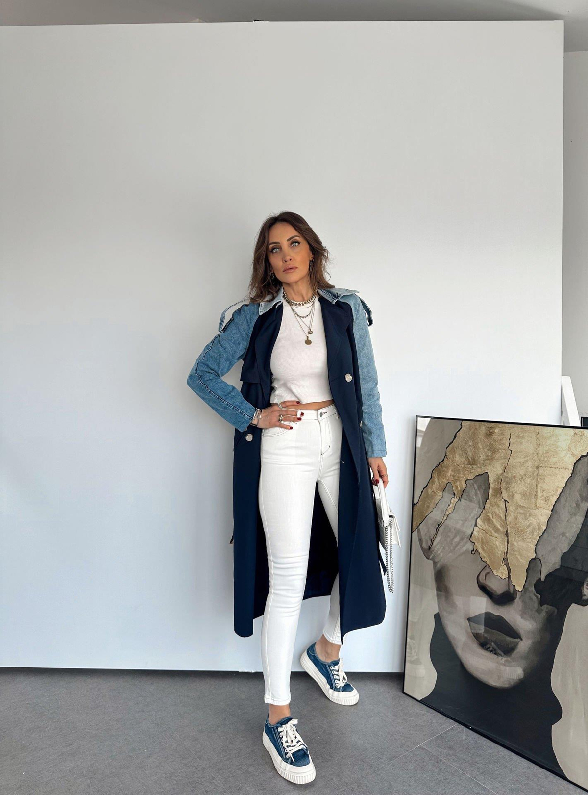 Kırık Beyaz Likralı Premium Jean
