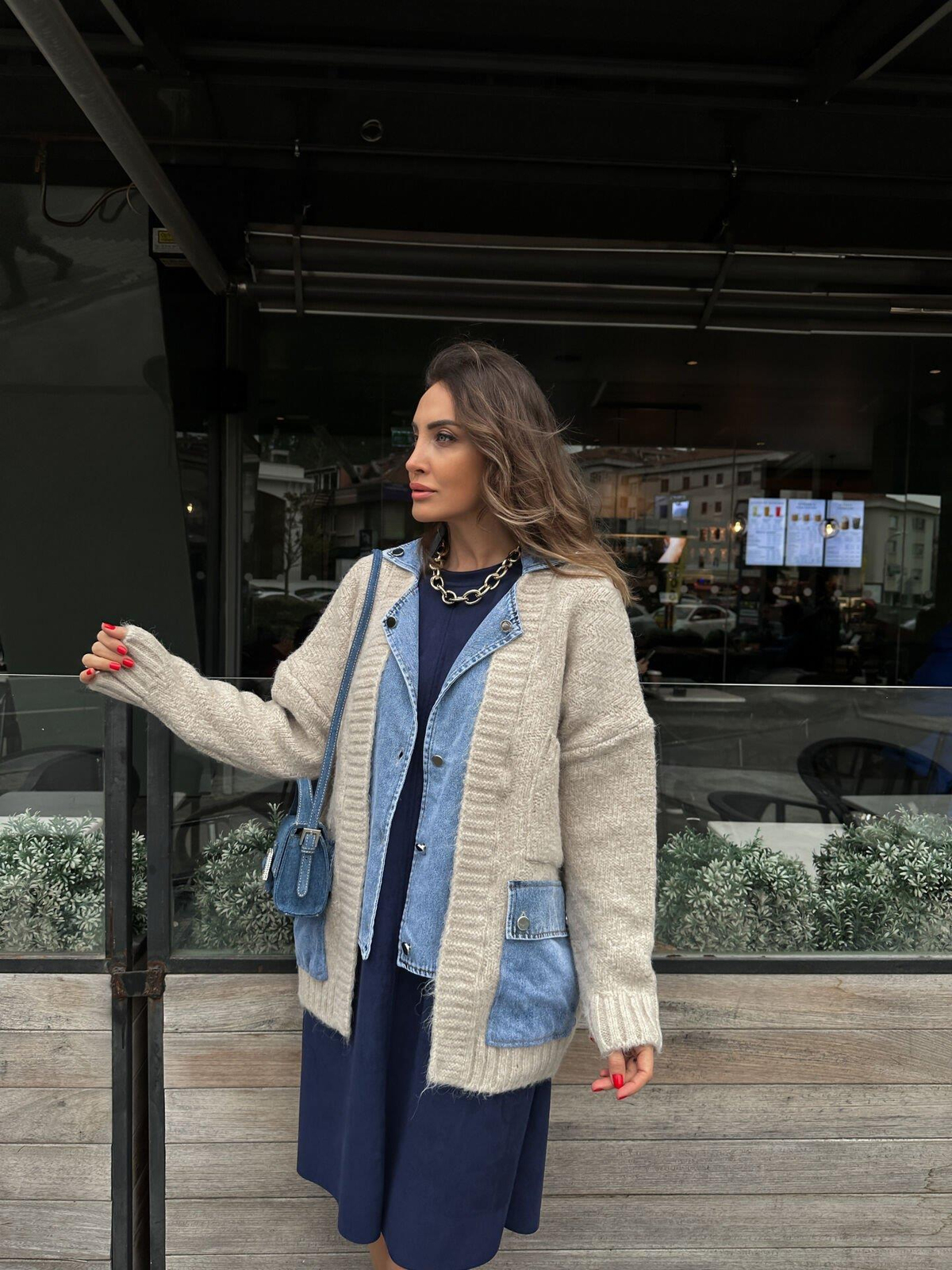 Kot Detaylı Cepli Hırka