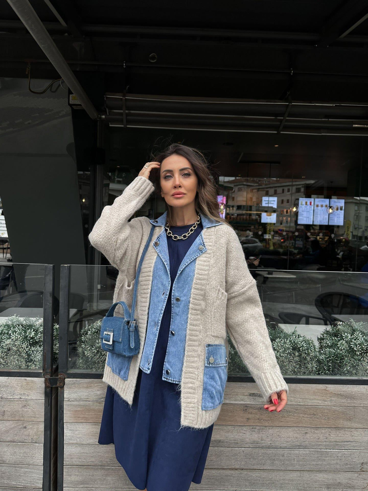 Kot Detaylı Cepli Hırka