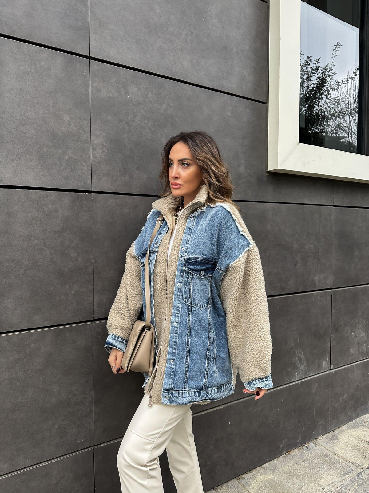 Kot Detaylı Peluş Mont