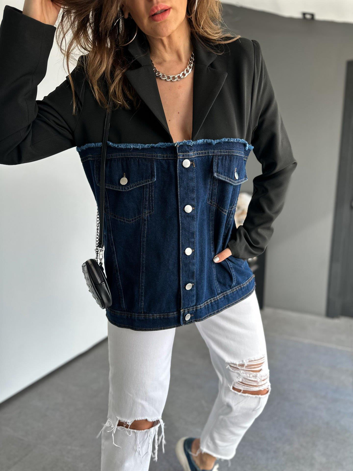 Kot Detaylı Tasarım Blazer Ceket