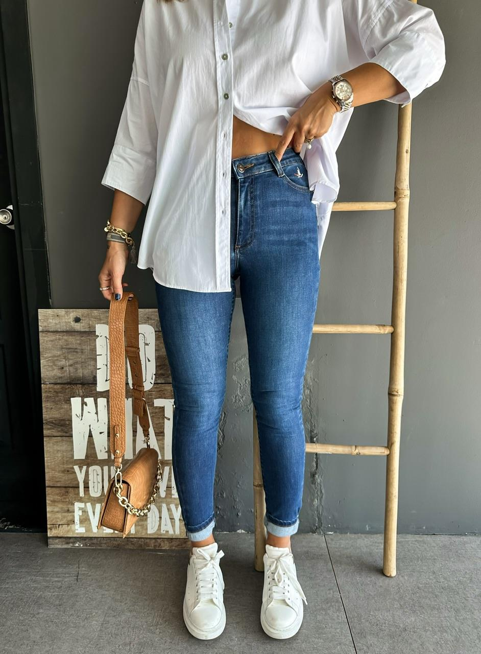 Koyu Mavi Likralı Premium Jean
