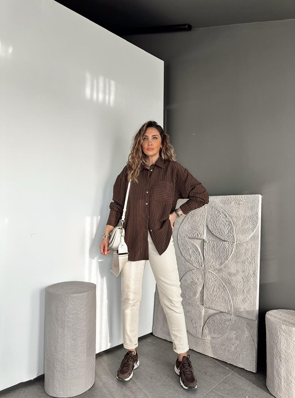 Krem Beli İpli Orijinal Jean