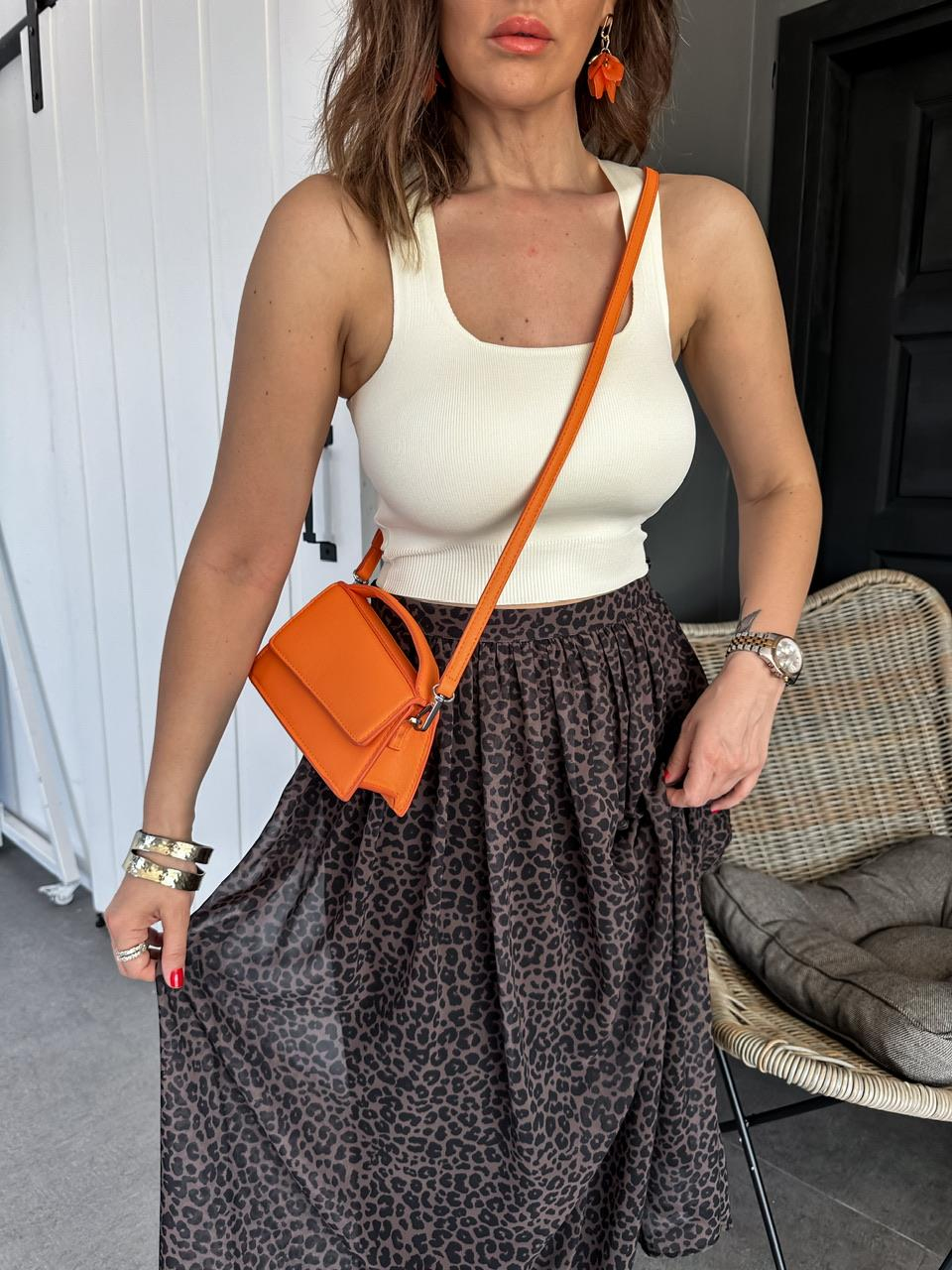 Krem Triko Halter Crop