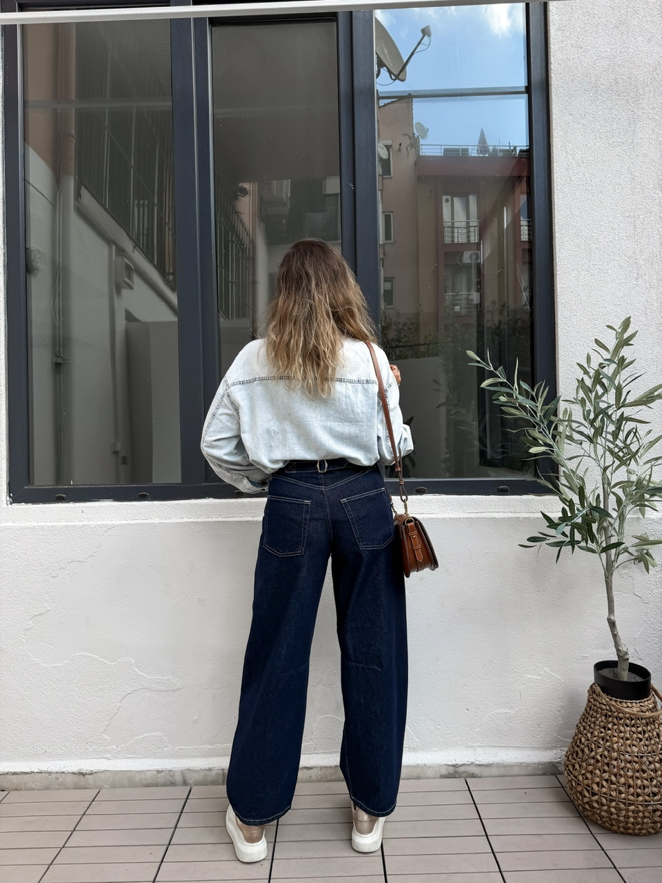 Lacivert Arka Beli Tokalı Orijinal Jean