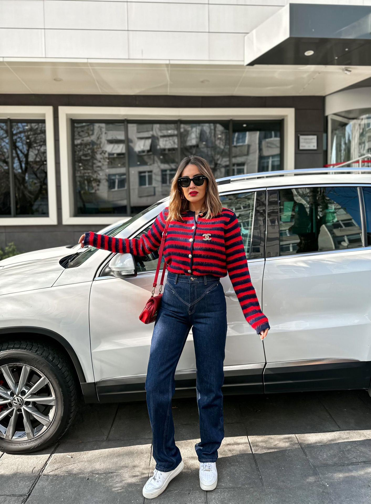Lacivert Bel Detaylı Jean