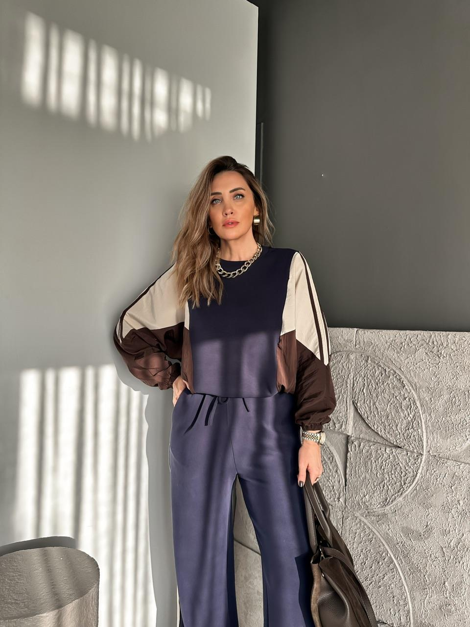 Lacivert Blok Renkli Mix Takım