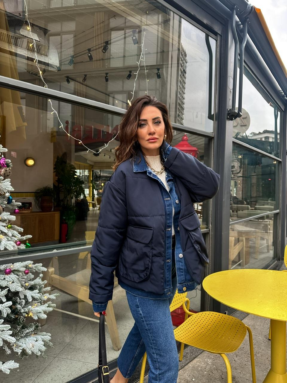 Lacivert Cepli Buklet Mont