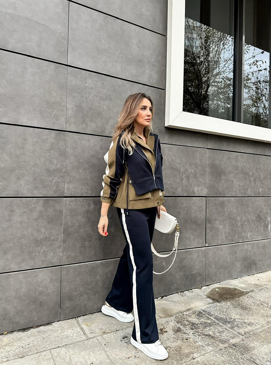 Lacivert Çift Parça Mont Takım