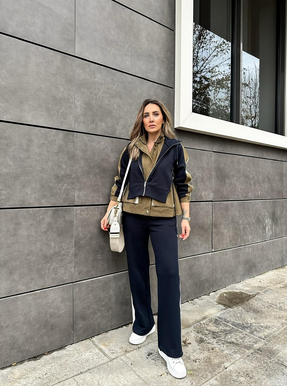 Lacivert Çift Parça Mont Takım
