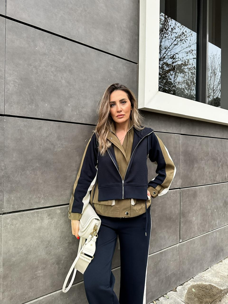 Lacivert Çift Parça Mont Takım