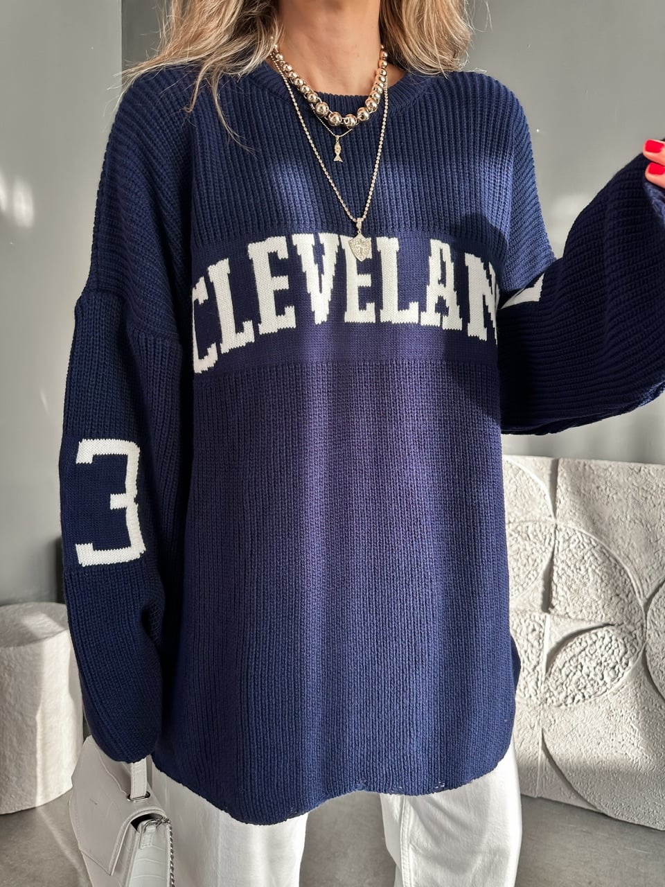 Lacivert Cleveland Oversize Kazak