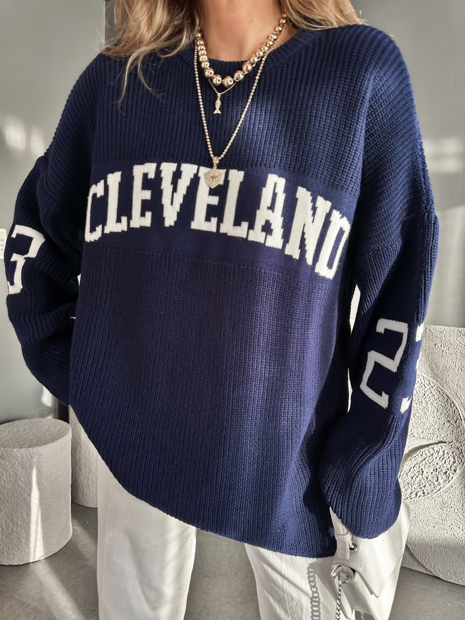 Lacivert Cleveland Oversize Kazak