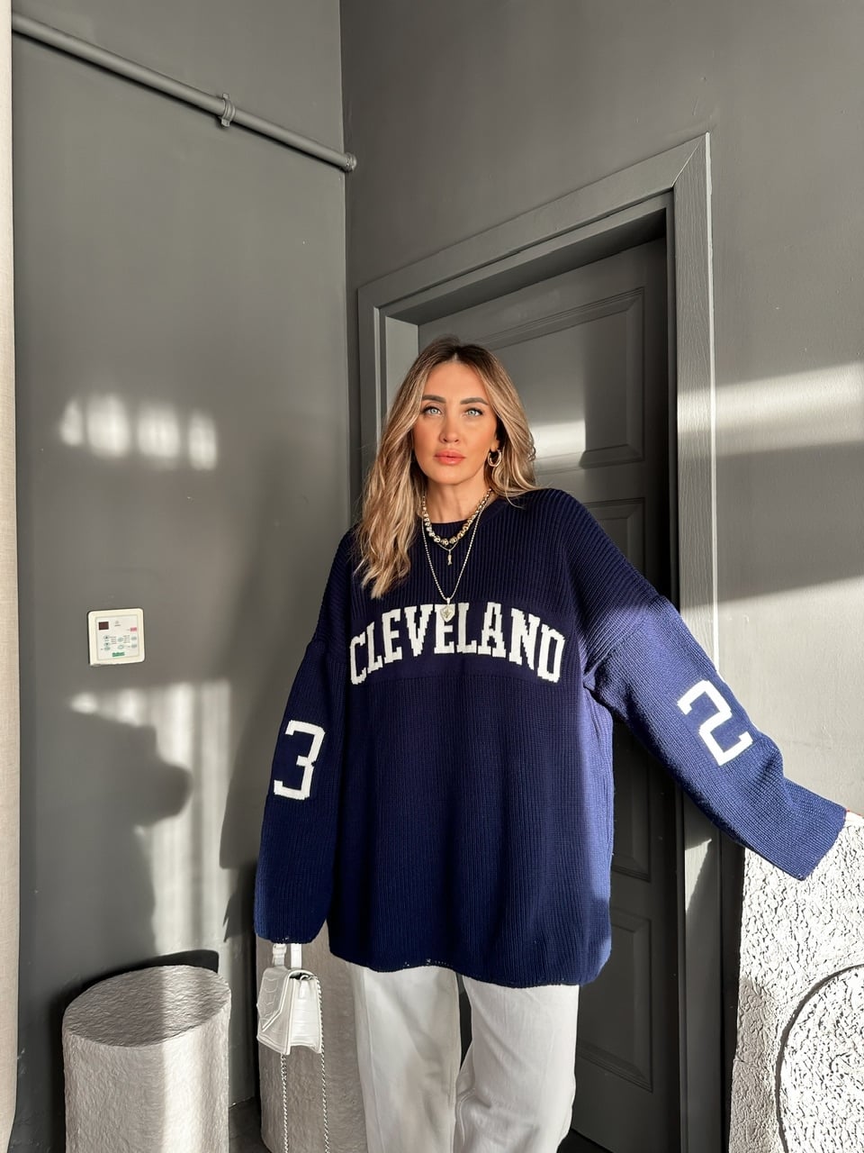 Lacivert Cleveland Oversize Kazak