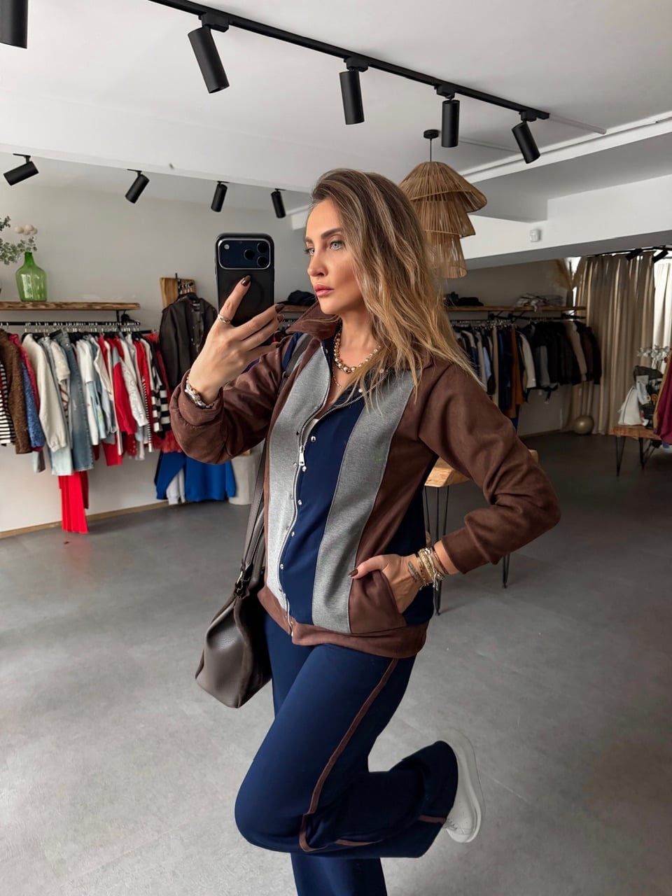 Lacivert Gri Garnili Marka Model Takım