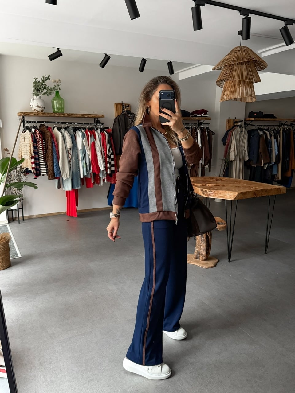 Lacivert Gri Garnili Marka Model Takım