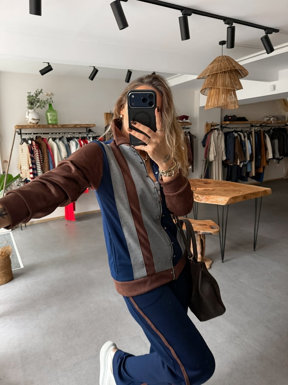 Lacivert Gri Garnili Marka Model Takım