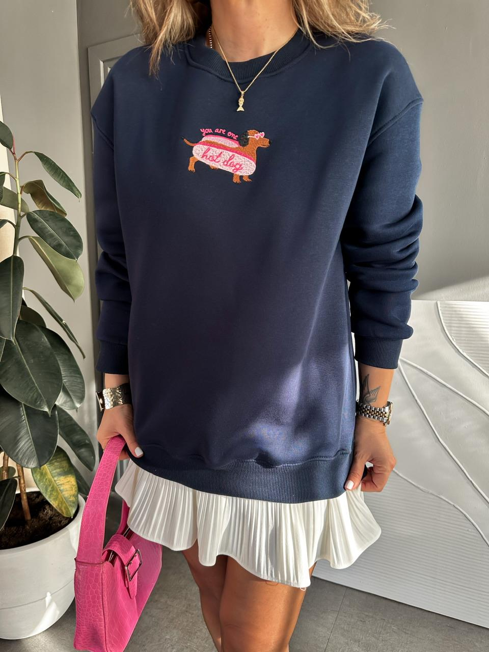 Lacivert Hot dog Sweatshirt