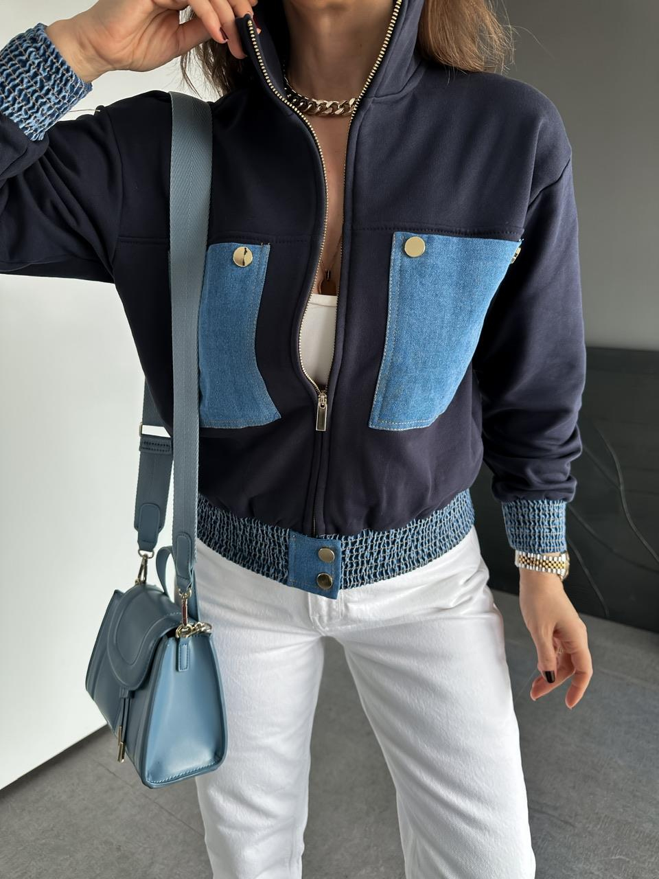 Lacivert Jean Mix Sweatshirt
