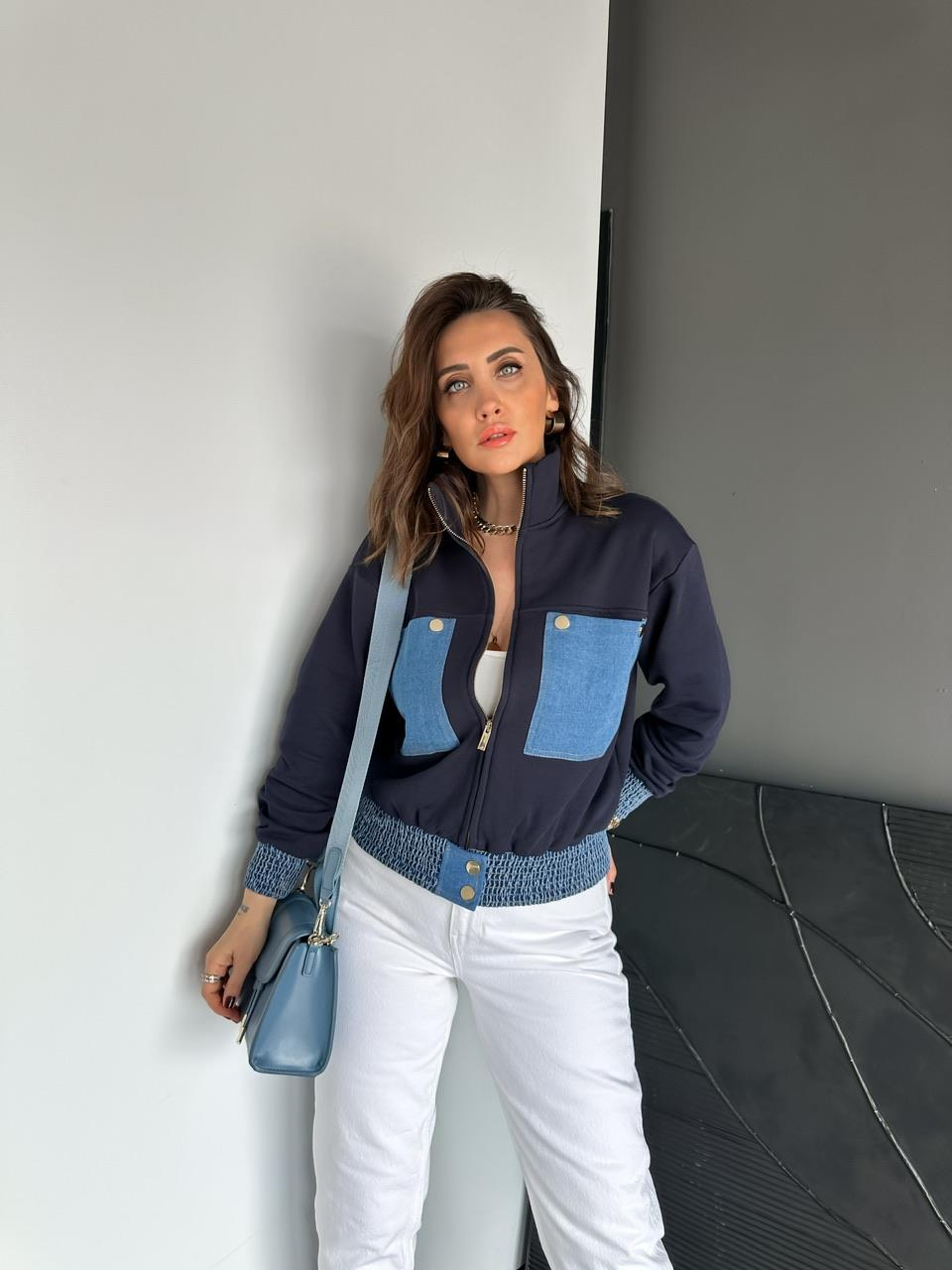 Lacivert Jean Mix Sweatshirt